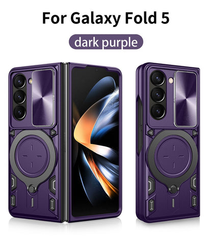 Case Slide Camera Protect Coque Cover Magnetic Car Ring Stand For Samsung Galaxy Z Fold5 CaseSpot