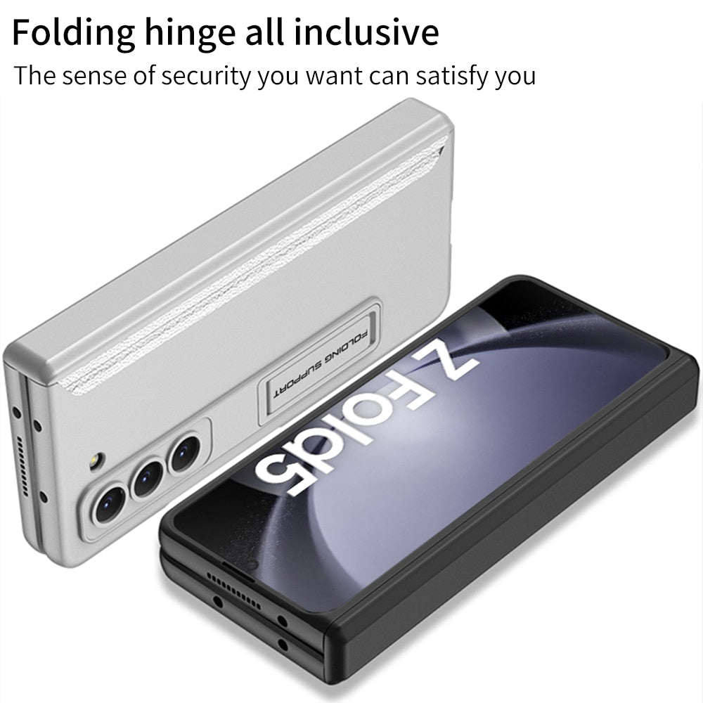 For Samsung Galaxy Z Fold 5 Case Ultra Thin Matte Bracket Magnetic Folding Hingle Shockproof Protection Hard Cover Accessories CaseSpot