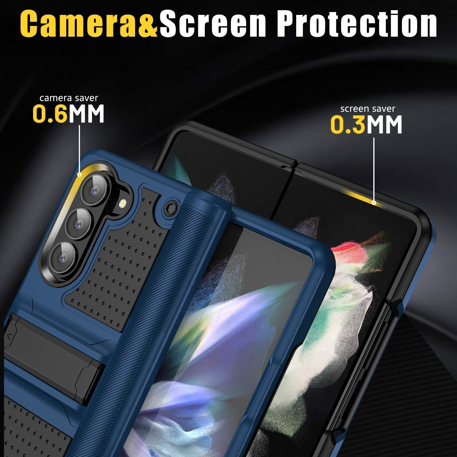 Anti-Dust Kickstand Bag Case Anti-Slip Phone Accessories for Samsung Galaxy Z Fold 5 CaseSpot