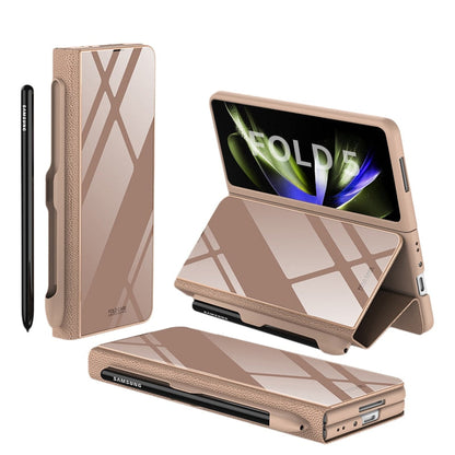 Shockproof Armor Case  Case Glass Cover Stand Insert Card Leather Case for Samsung Galaxy Z Fold 5/4 CaseSpot