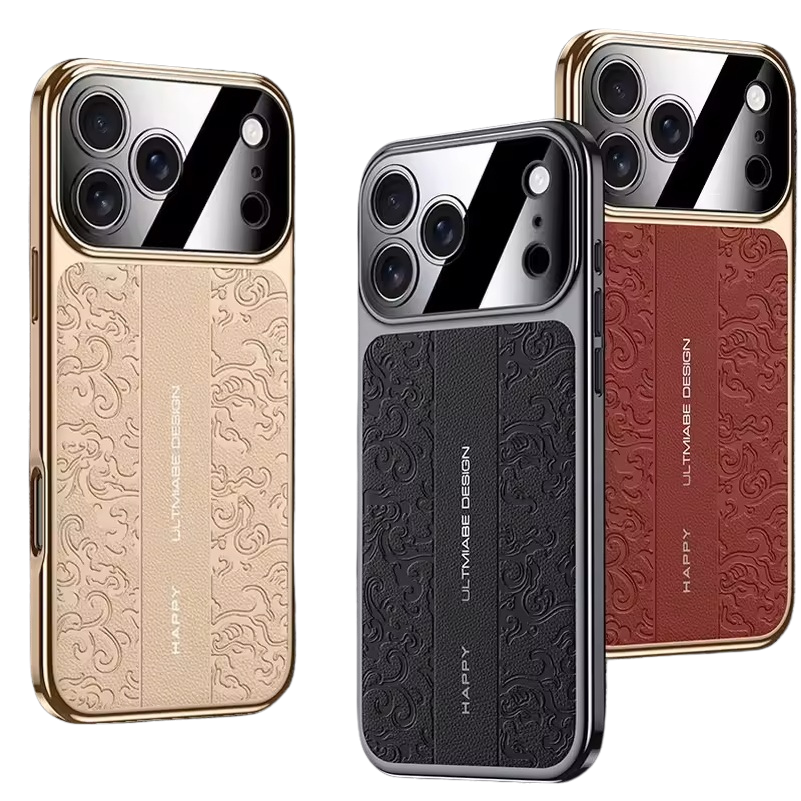 Luxurious Leather Electroplated Case For iPhone 14 To 17