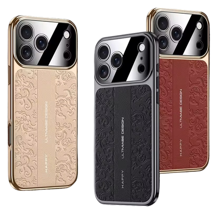 Luxurious Leather Electroplated Case For iPhone 14 To 17