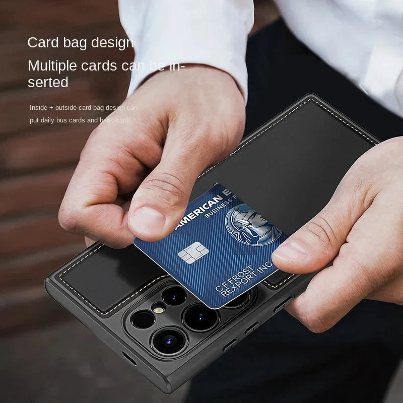 Wallet Phone Case with Kickstand and Credit Card Slot Holder for Samsung S24 CaseSpot