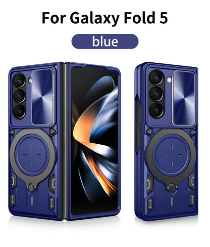 Case Slide Camera Protect Coque Cover Magnetic Car Ring Stand For Samsung Galaxy Z Fold5 CaseSpot