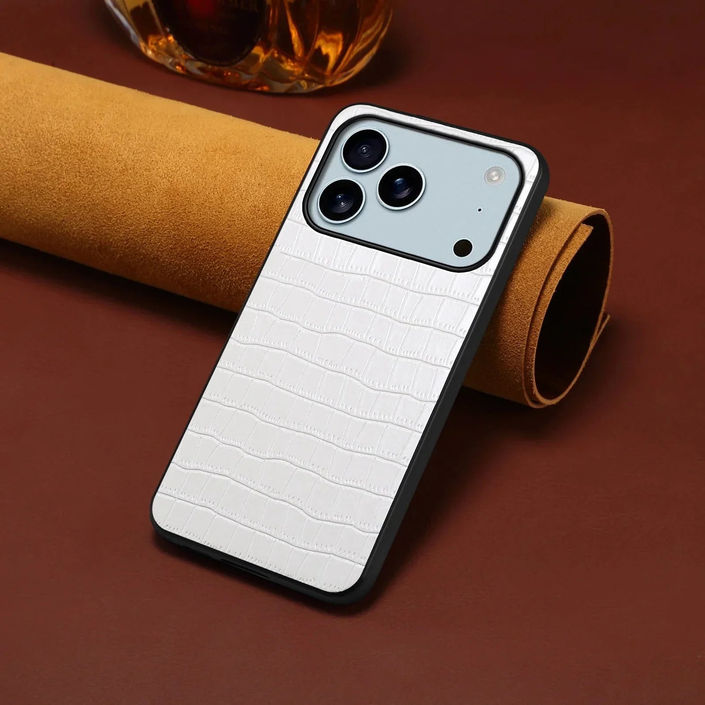 3D Texture PU Leather Case for iPhone 17/ 16/ 15/ 14 THEROXYMOB