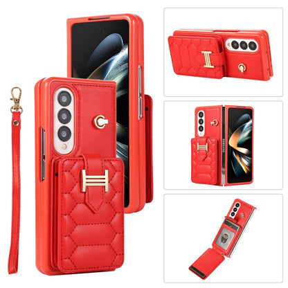 Crossbody Lanyard Phone Case With Wrist Strap And 2 Cards Holder And kicKstand for Samsung Galaxy Z Fold 5 /Fold4 CaseSpot