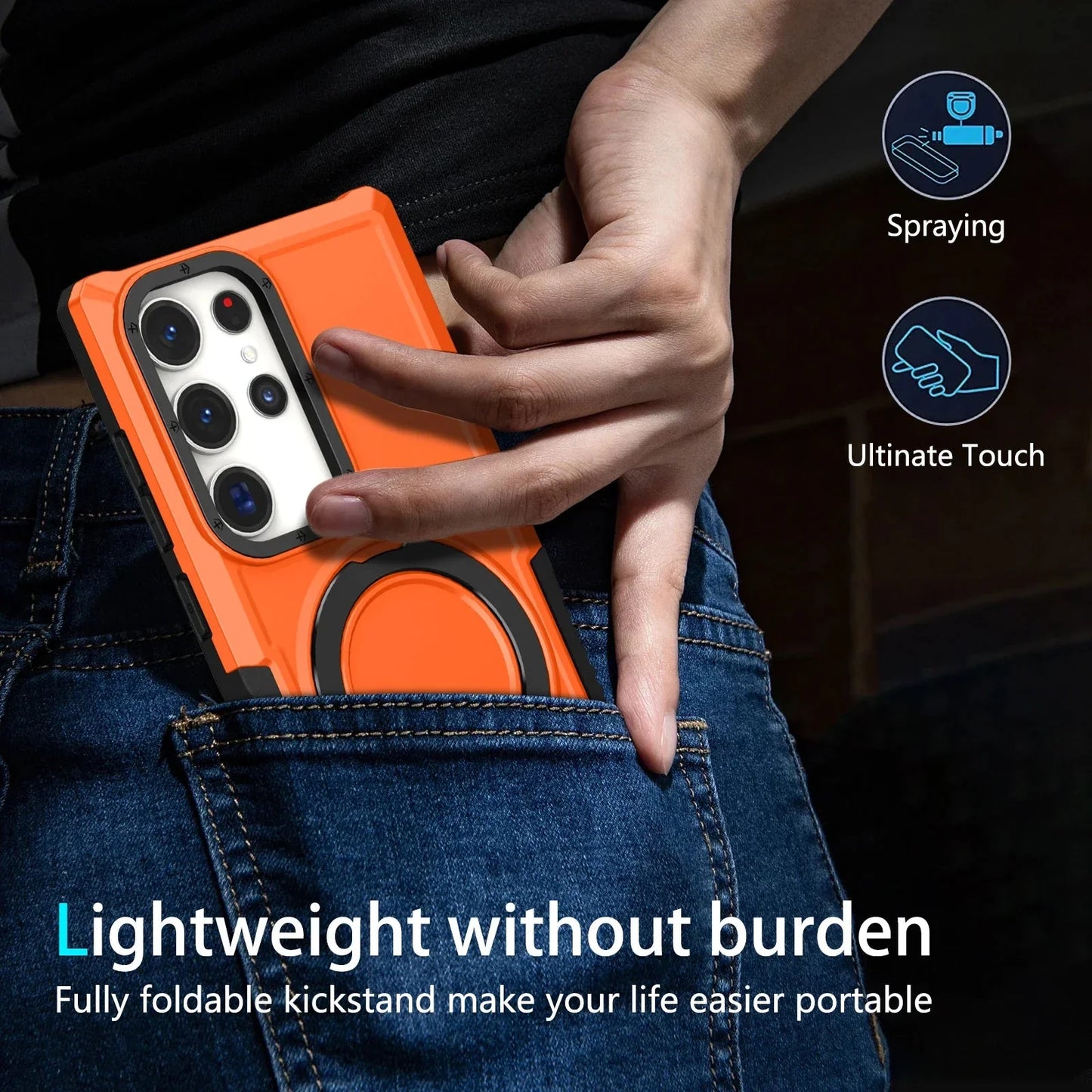 Magnetic Rotating Ring Bracket Case for Samsung Galaxy S24-S23 Series CaseSpot