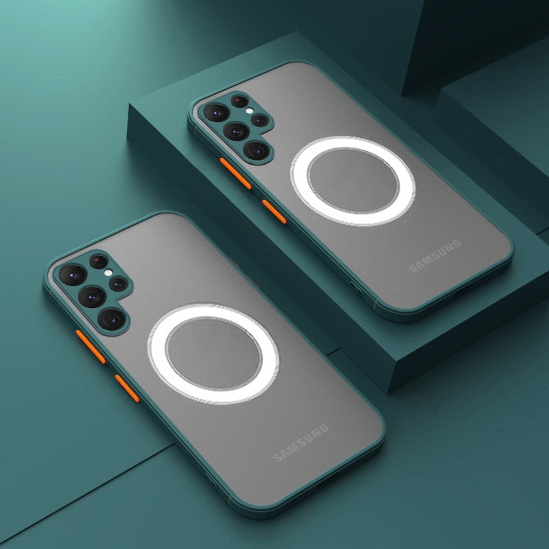 Soft Case Translucent Magnetic Shockproof Cover For S23 S22 Series - theroxymob