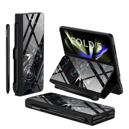 Shockproof Armor Case  Case Glass Cover Stand Insert Card Leather Case for Samsung Galaxy Z Fold 5/4 CaseSpot