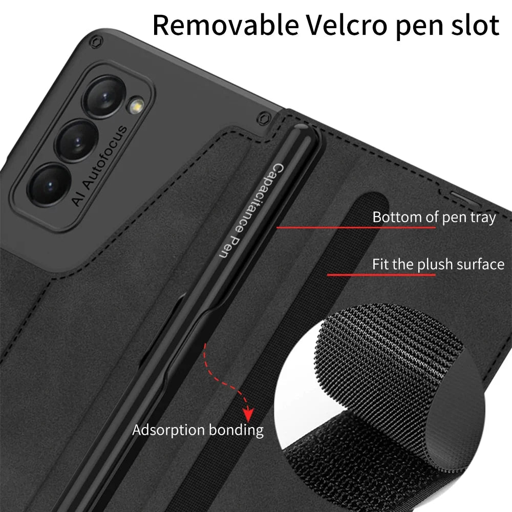 Armor Z Fold 6, 5, 4 Wallet, Pen slot, Leather Case theroxymob