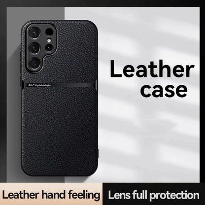 New Magnetic Car Holder Leather Shockproof Case For Samsung S24-S23 Series CaseSpot