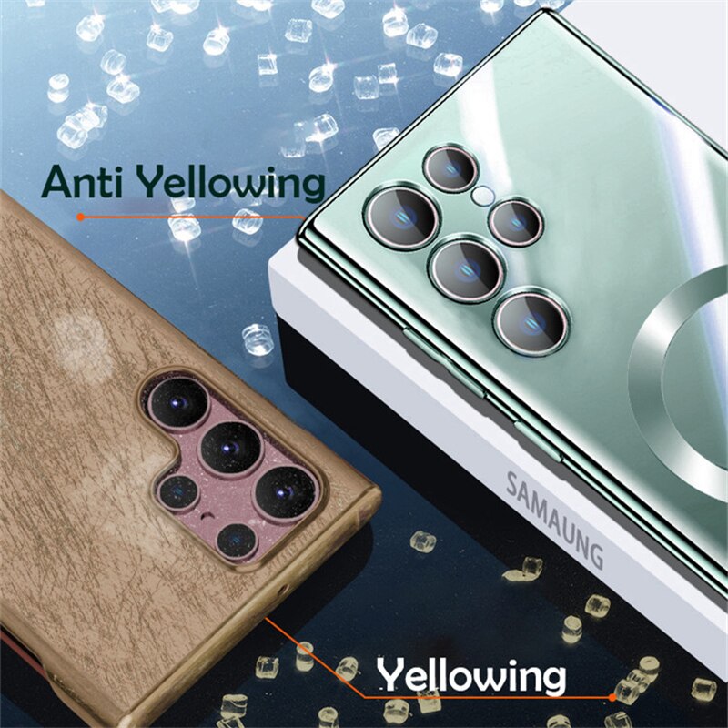 Plating Shockproof For Magsafe Magnetic Case For Samsung S23 S22 - theroxymob