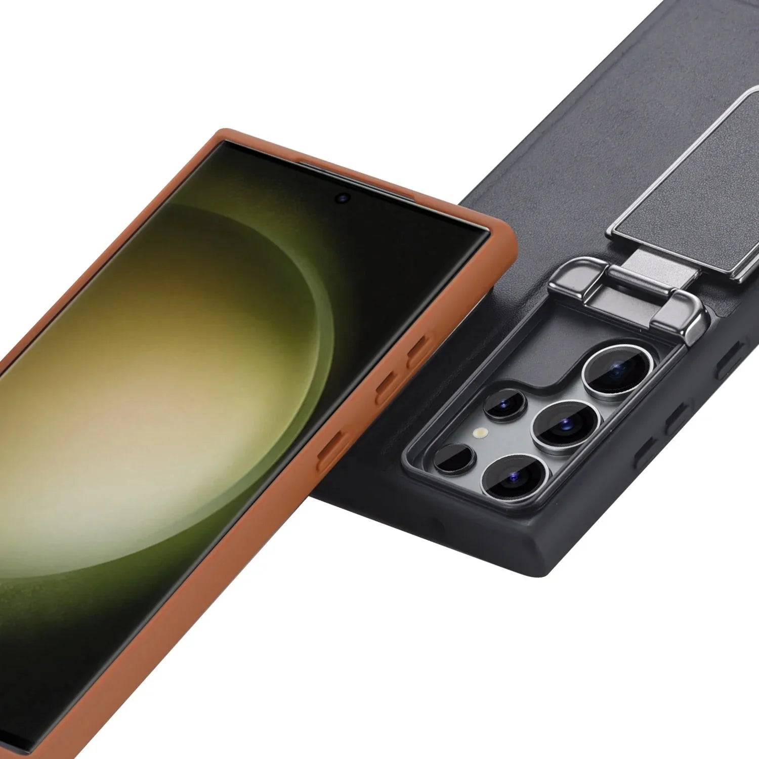 Business Leather Stand Holder Kickstand Camera Lens Flip Case For Samsung Galaxy S24 S23 CaseSpot