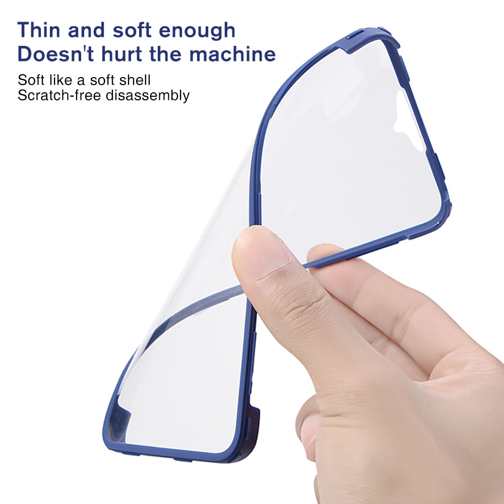 Silicon 360° Double Side For Samsung Galaxy S24-23 SeriesCase Film Screen Protector Bumper Cover Luxury_Covers