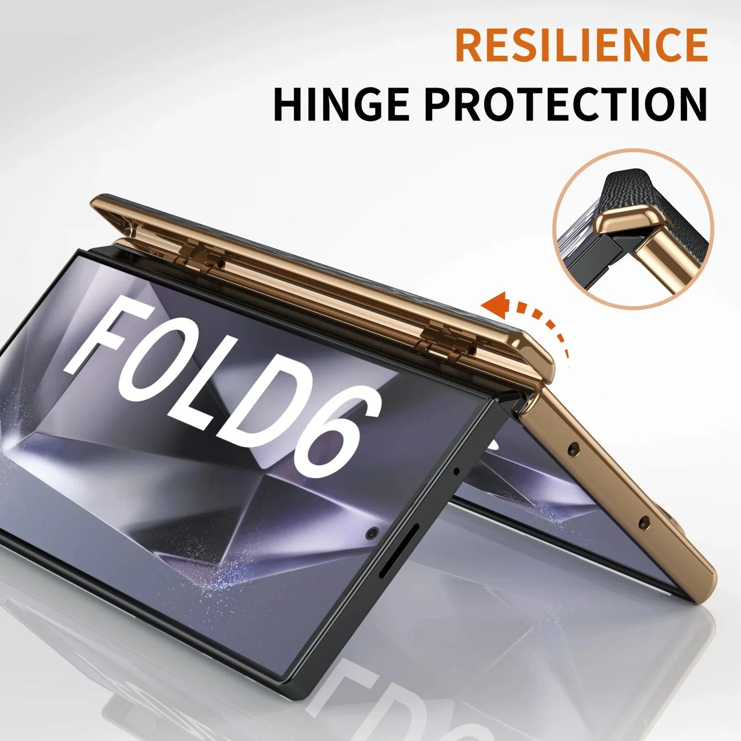 PortaLeather Z Fold 6, 5, 4 Kickstand Hinge Wristband Case theroxymob
