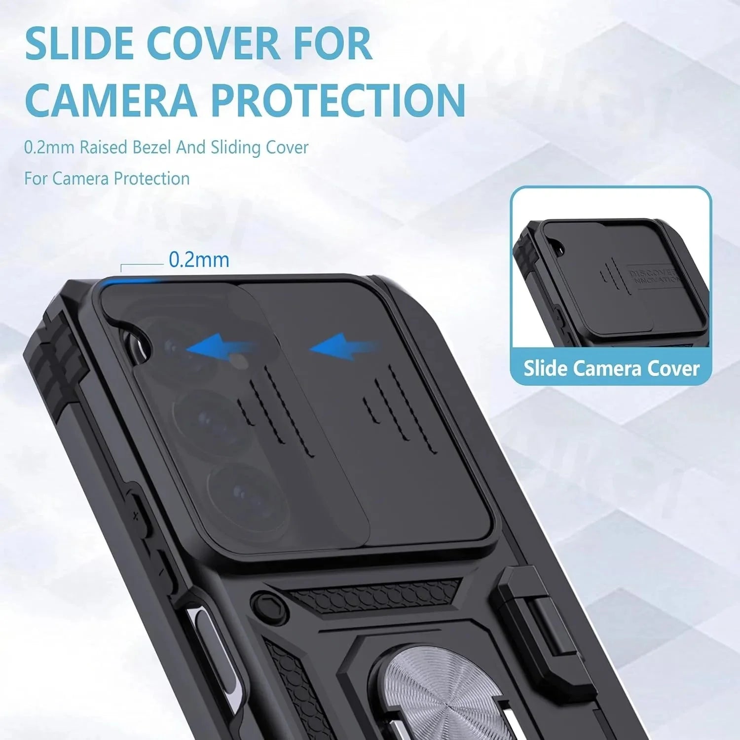 Extreme Z Fold 6, 5, 4 Shockproof Ring Stand Cam Slide Case theroxymob