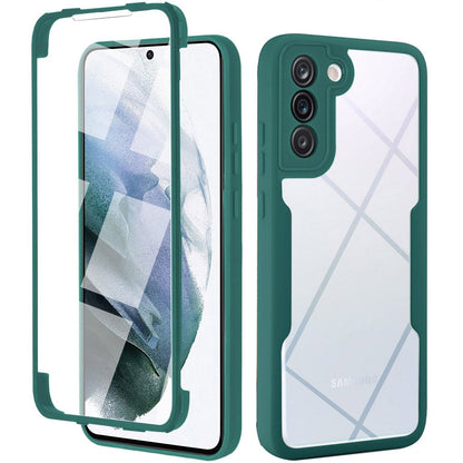 Silicon 360° Double Side For Samsung Galaxy S24-23 SeriesCase Film Screen Protector Bumper Cover Luxury_Covers