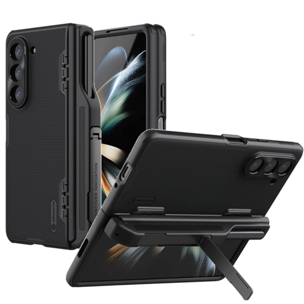 For Samsung Galaxy Z Fold 5 /4 Case  Fold Case With Kickstand With S-Pen Pocket Slide Camera Back Protector Cover CaseSpot