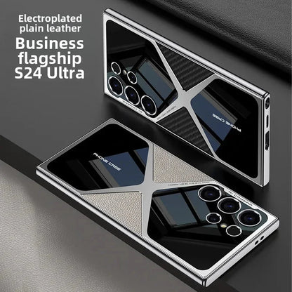 Electroplated Leather Case For Samsung S24 theroxymob