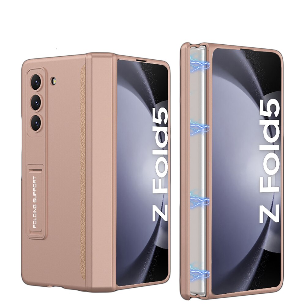 For Samsung Galaxy Z Fold 5 Case Ultra Thin Matte Bracket Magnetic Folding Hingle Shockproof Protection Hard Cover Accessories CaseSpot