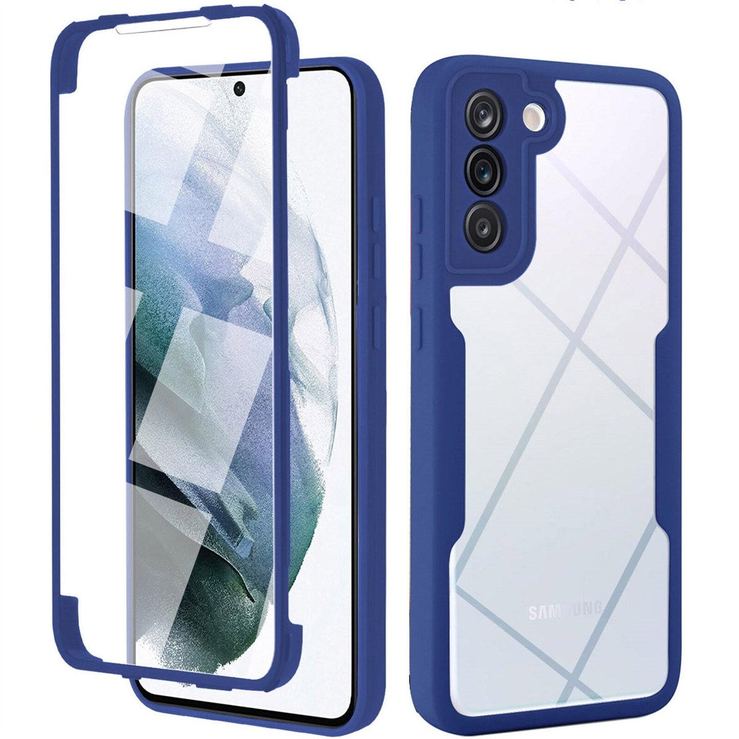 Silicon 360° Double Side For Samsung Galaxy S24-23 SeriesCase Film Screen Protector Bumper Cover Luxury_Covers