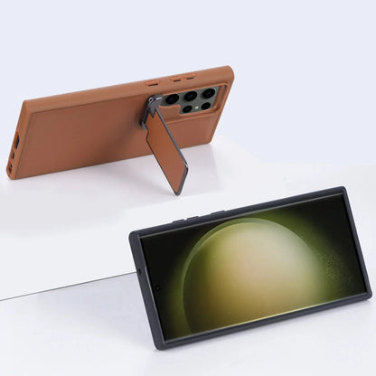 Business Leather Stand Holder Kickstand Camera Lens Flip Case For Samsung Galaxy S24 S23 CaseSpot