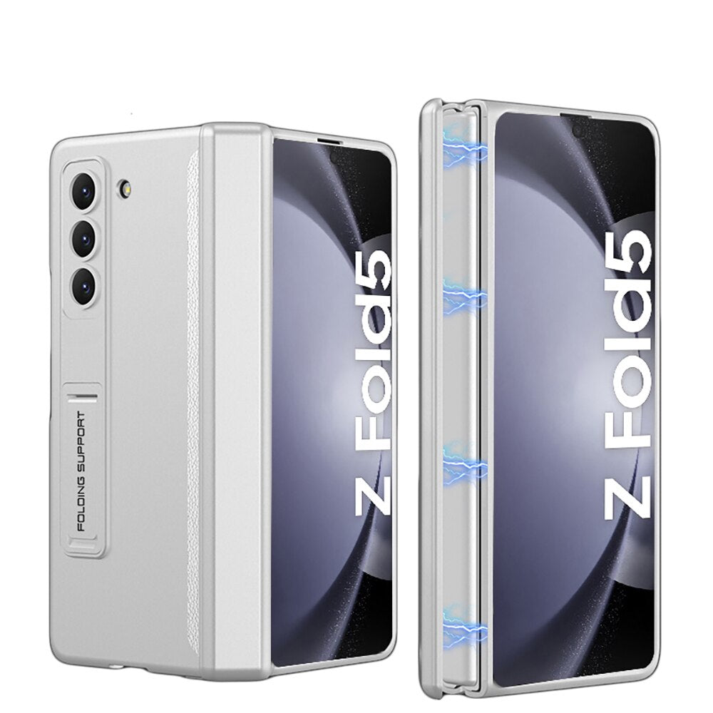 For Samsung Galaxy Z Fold 5 Case Ultra Thin Matte Bracket Magnetic Folding Hingle Shockproof Protection Hard Cover Accessories CaseSpot
