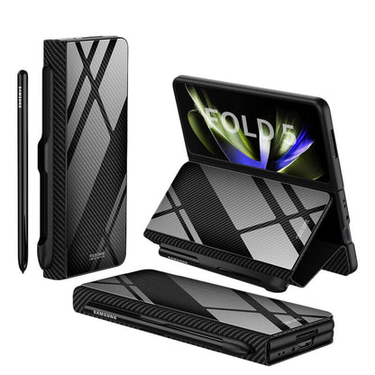 Shockproof Armor Case  Case Glass Cover Stand Insert Card Leather Case for Samsung Galaxy Z Fold 5/4 CaseSpot