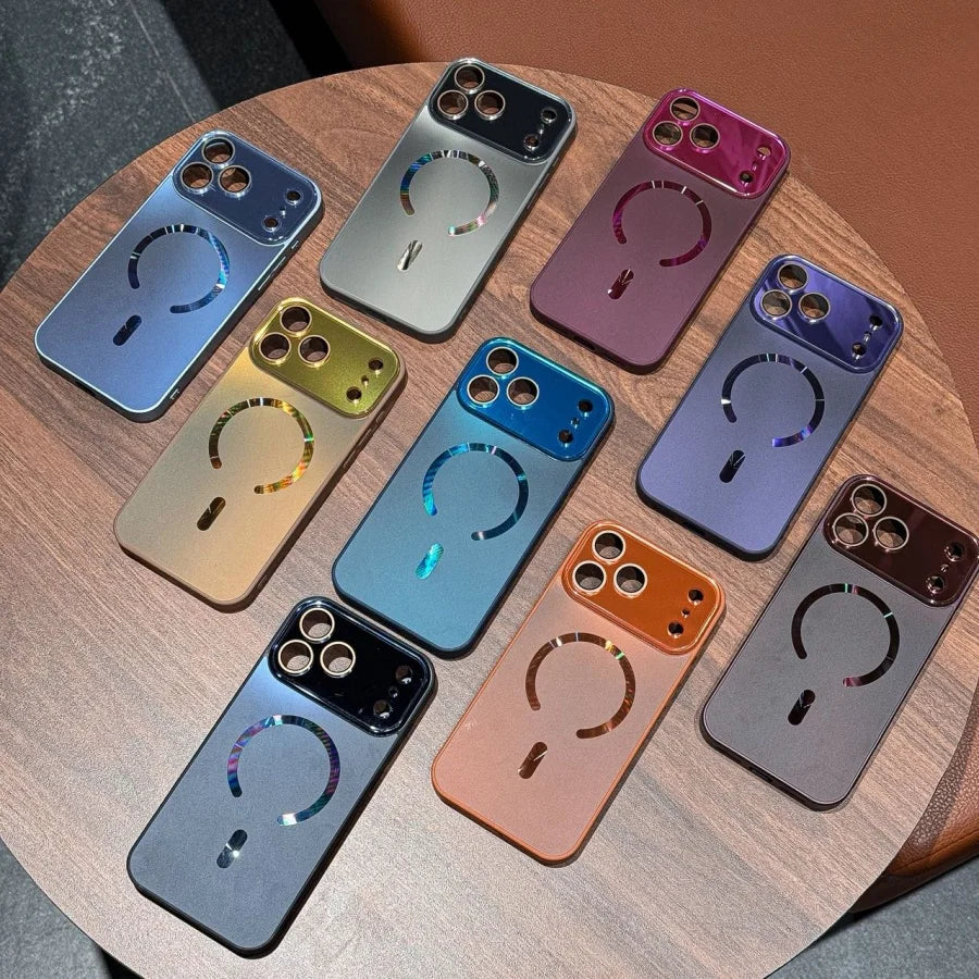 Glossy Magnetic Glass Case For iPhone 12-18 Pro & Pro Max