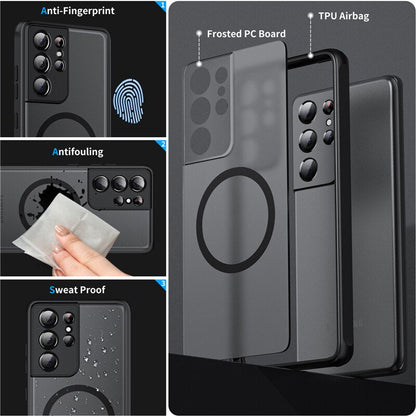 Soft Case Translucent Magnetic Shockproof Cover For S23 S22 Series - theroxymob