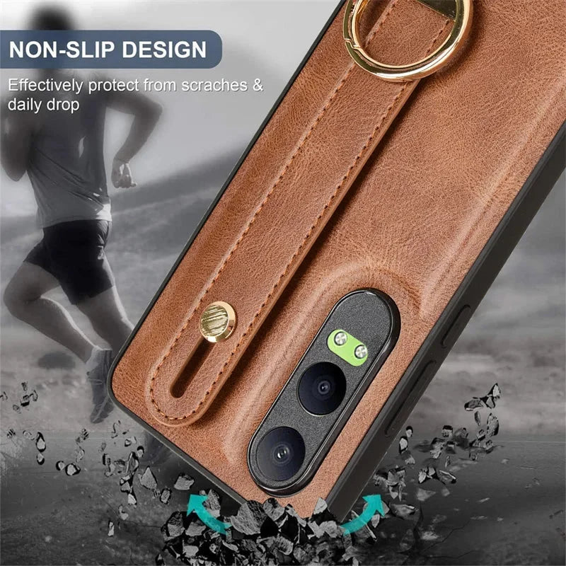 RingBand Z Fold 6, 5, 4 Shockproof Crossbody Lanyard leather theroxymob