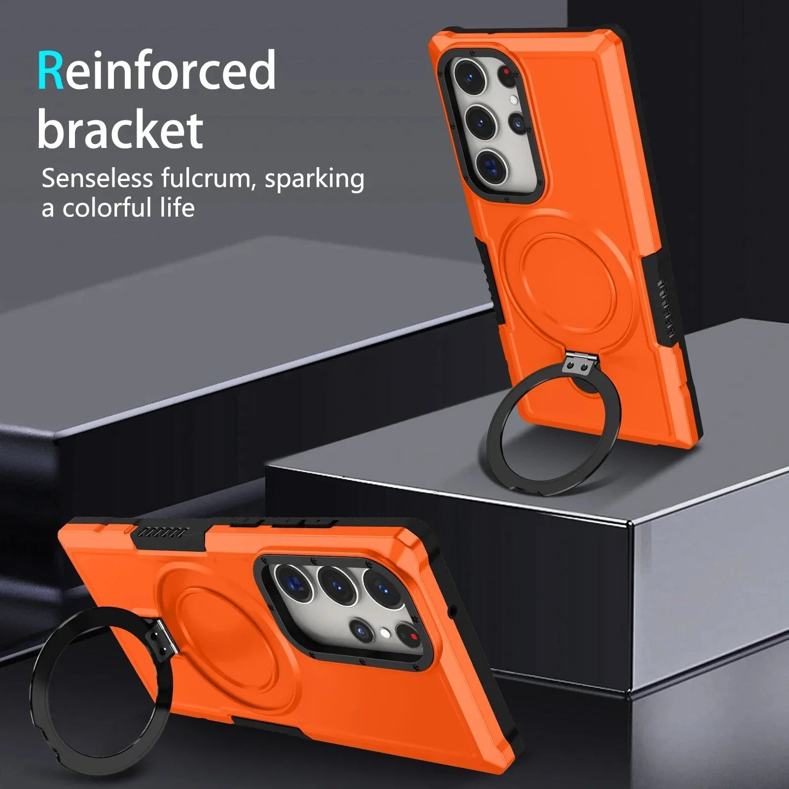 Magnetic Rotating Ring Bracket Case for Samsung Galaxy S24-S23 Series CaseSpot