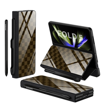 Shockproof Armor Case  Case Glass Cover Stand Insert Card Leather Case for Samsung Galaxy Z Fold 5/4 CaseSpot