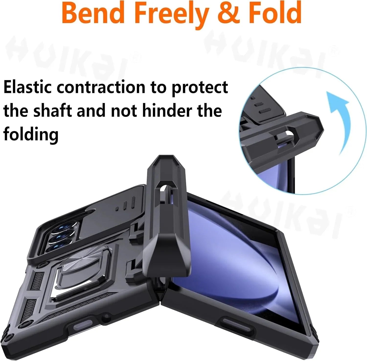 Extreme Z Fold 6, 5, 4 Shockproof Ring Stand Cam Slide Case theroxymob