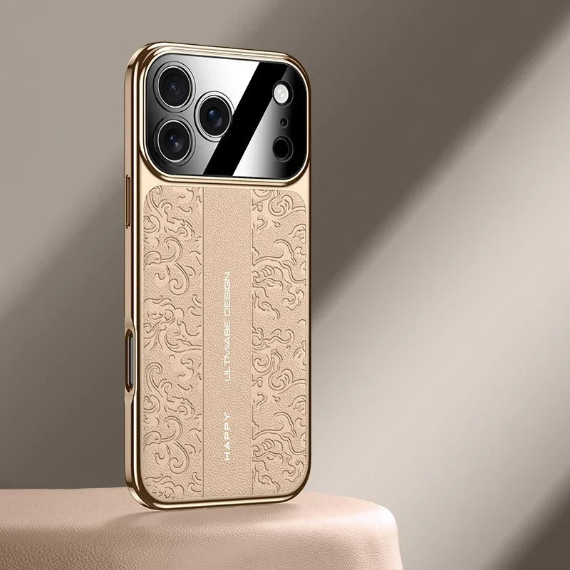 Luxurious Leather Electroplated Case For iPhone 14 To 17