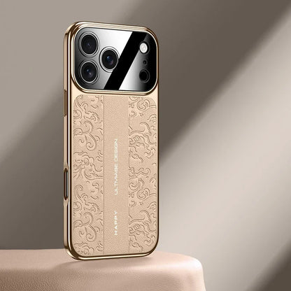 Luxurious Leather Electroplated Case For iPhone 14 To 17