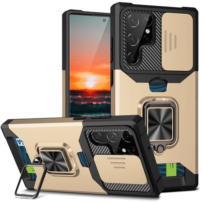 Armor Case With Card Solt for Samsung Galaxy S 25 S24 S23 Luxury_Covers
