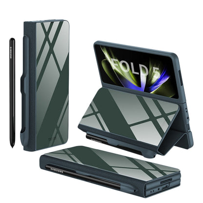 Shockproof Armor Case  Case Glass Cover Stand Insert Card Leather Case for Samsung Galaxy Z Fold 5/4 CaseSpot