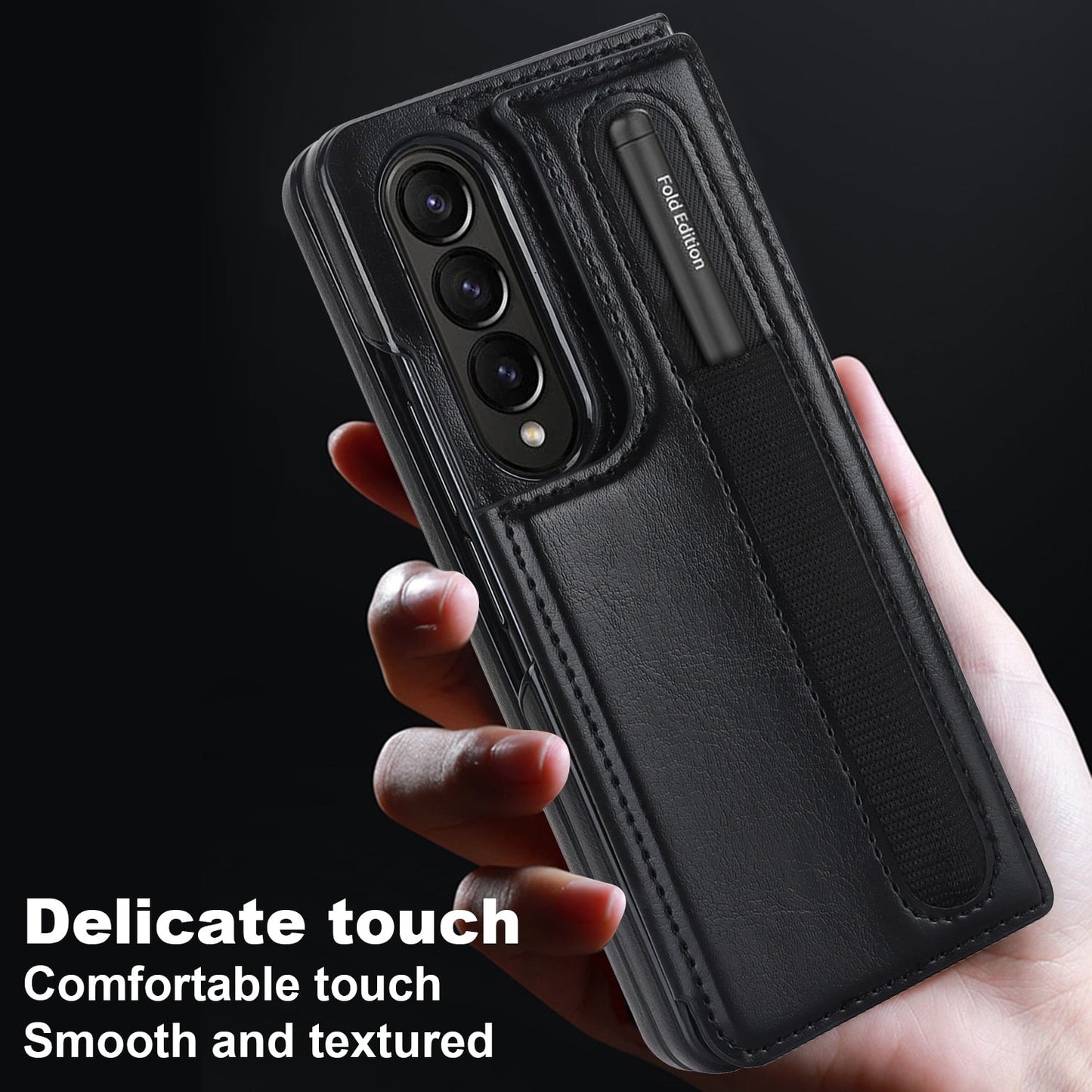 Luxury Retro Leather Phone Case With Cards Slot kickstand Stylus, Stylus Slot For Galaxy Z Fold5/ Z Fold4 CaseSpot