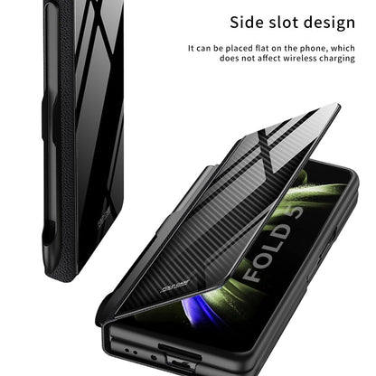 Shockproof Armor Case  Case Glass Cover Stand Insert Card Leather Case for Samsung Galaxy Z Fold 5/4 CaseSpot