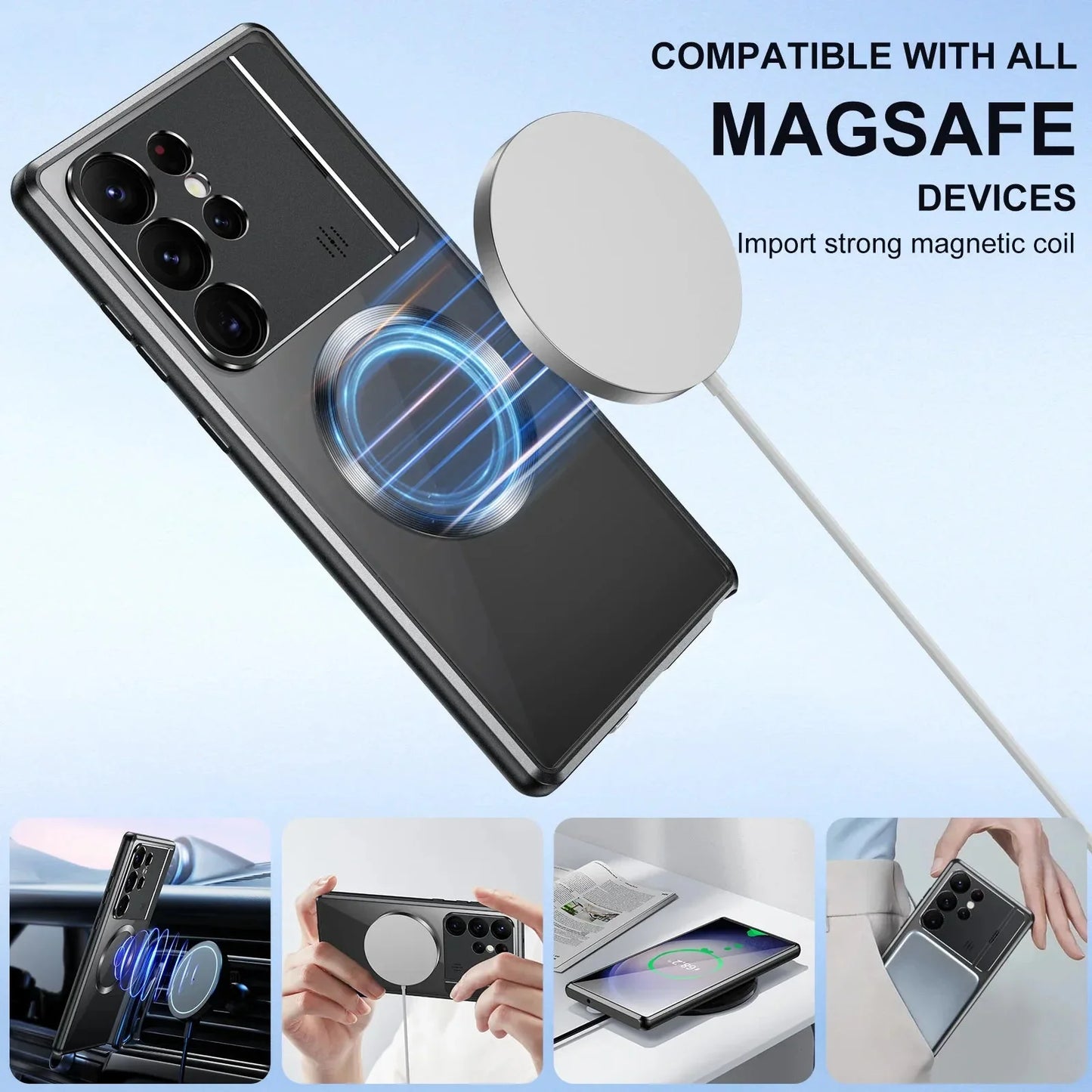 Magnetic Magsafe Case Metal Aluminum For Samsung S24 Series CaseSpot