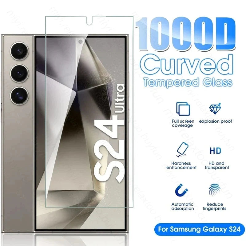 4In1 HD Tempered Glass Case For Samsung Galaxy S24 Series CaseSpot