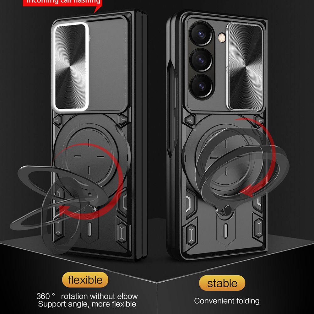 Case Slide Camera Protect Coque Cover Magnetic Car Ring Stand For Samsung Galaxy Z Fold5 CaseSpot