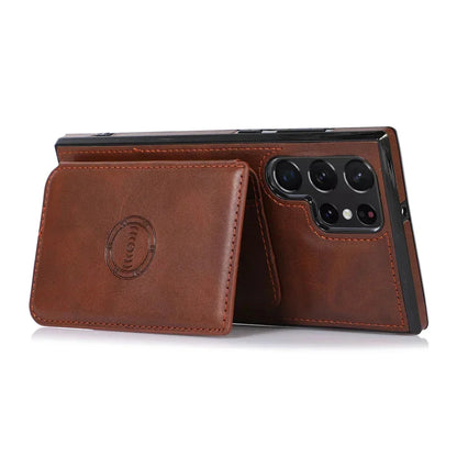 Magnetic Flip Wallet Credit Card Holder Leather Case For Samsung S24-S23 Series CaseSpot