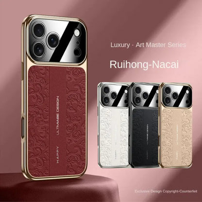 Luxurious Leather Electroplated Case For iPhone 14 To 17