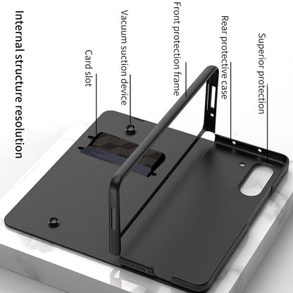 Shockproof Armor Case  Case Glass Cover Stand Insert Card Leather Case for Samsung Galaxy Z Fold 5/4 CaseSpot
