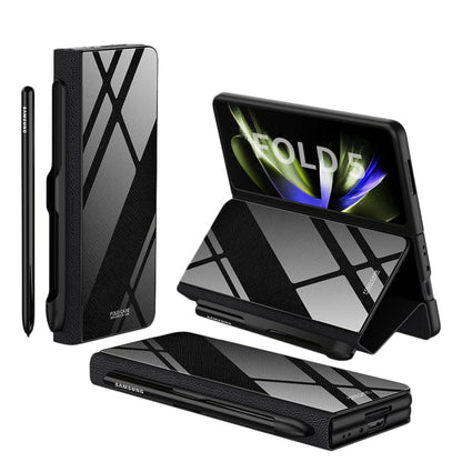 Shockproof Armor Case  Case Glass Cover Stand Insert Card Leather Case for Samsung Galaxy Z Fold 5/4 CaseSpot