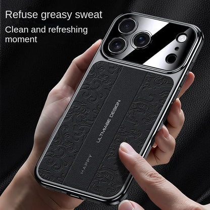 Luxurious Leather Electroplated Case For iPhone 14 To 17
