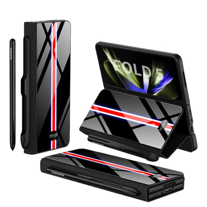Shockproof Armor Case  Case Glass Cover Stand Insert Card Leather Case for Samsung Galaxy Z Fold 5/4 CaseSpot