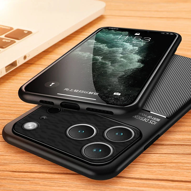 Magsafe Leather Matte Magnetic Case For iPhone 17 16 15 14